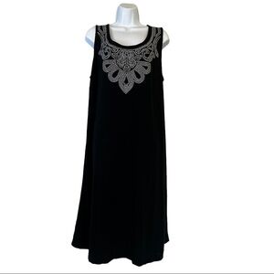 Catherines Midi Dress with Faucet Embellishments sleeveless Size 14/16 W